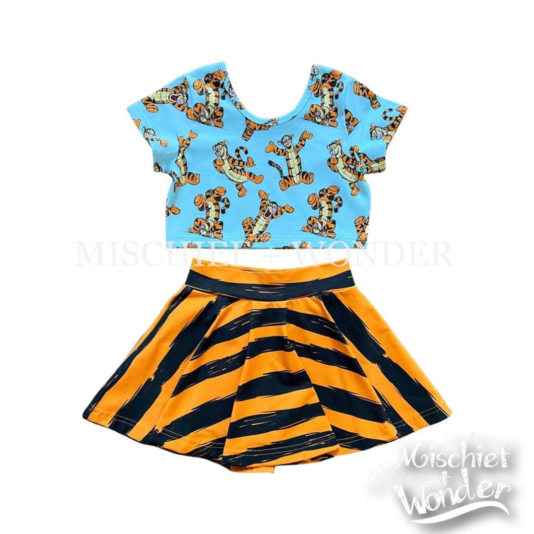 Hundred Acre Tiger Crop Top and Skort Set