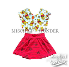 Load image into Gallery viewer, Hundred Acre Bear Crop Top and Skort Set
