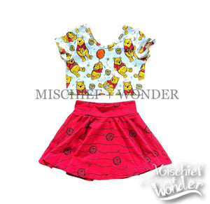 Hundred Acre Bear Crop Top and Skort Set