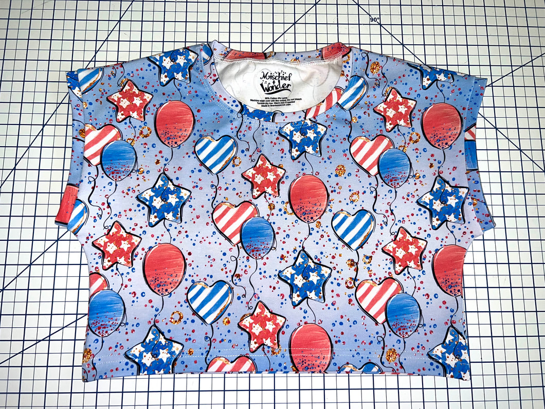 Patriotic Ombré Boxy Crop